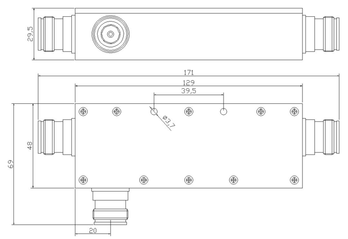 Разветвитель Directional Coupler 15db 4.3-10 0