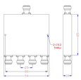 Разветвитель PicoCoupler 1/4 - 698/6000 МГц 0