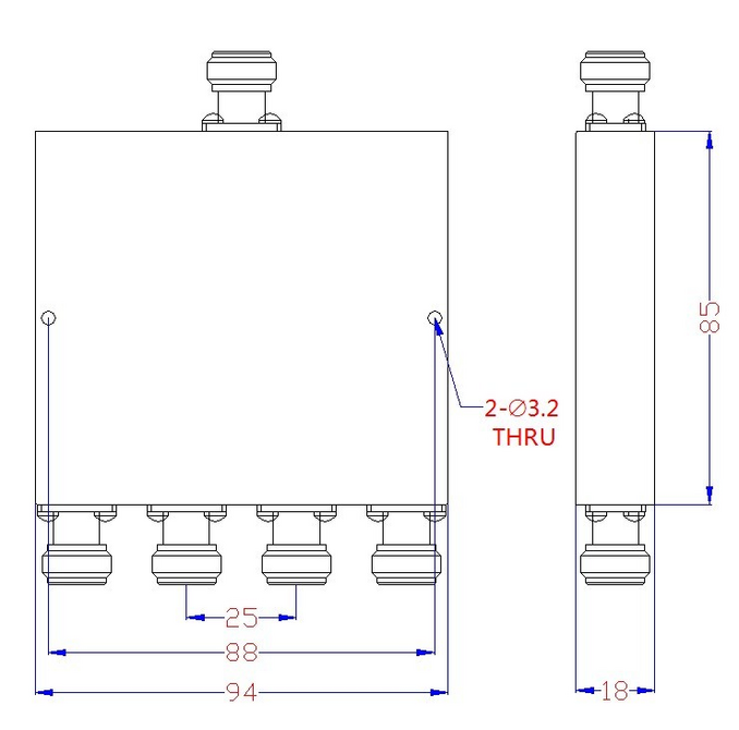 Разветвитель PicoCoupler 1/4 - 698/6000 МГц