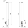 WiFi антенна 2,4ГГц KC6-2400T Белая 3